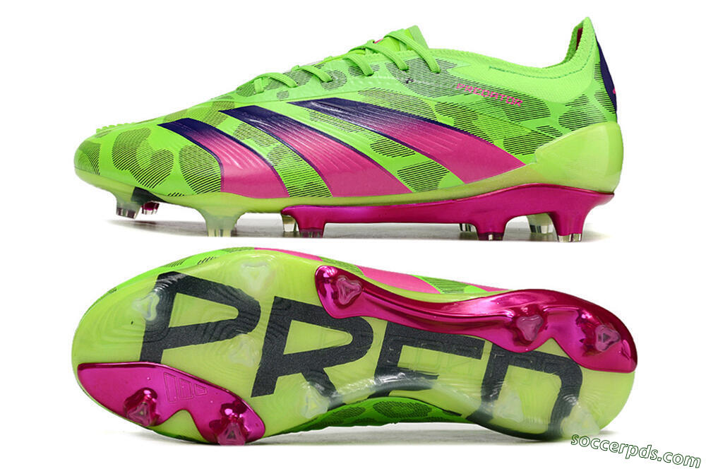 Adidas Predator Accuracy.1 FG Low-Tops Football Boots - Green/Yellow/Purple 0