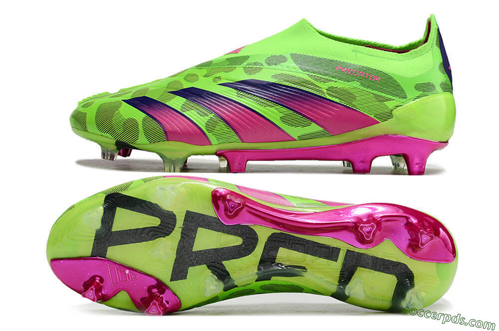Adidas Predator Accuracy+ FG Low-Tops Football Boots - Green/Purple/Yellow 0