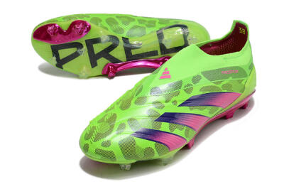 Adidas Predator Accuracy+ FG Low-Tops Football Boots - Green/Purple/Yellow