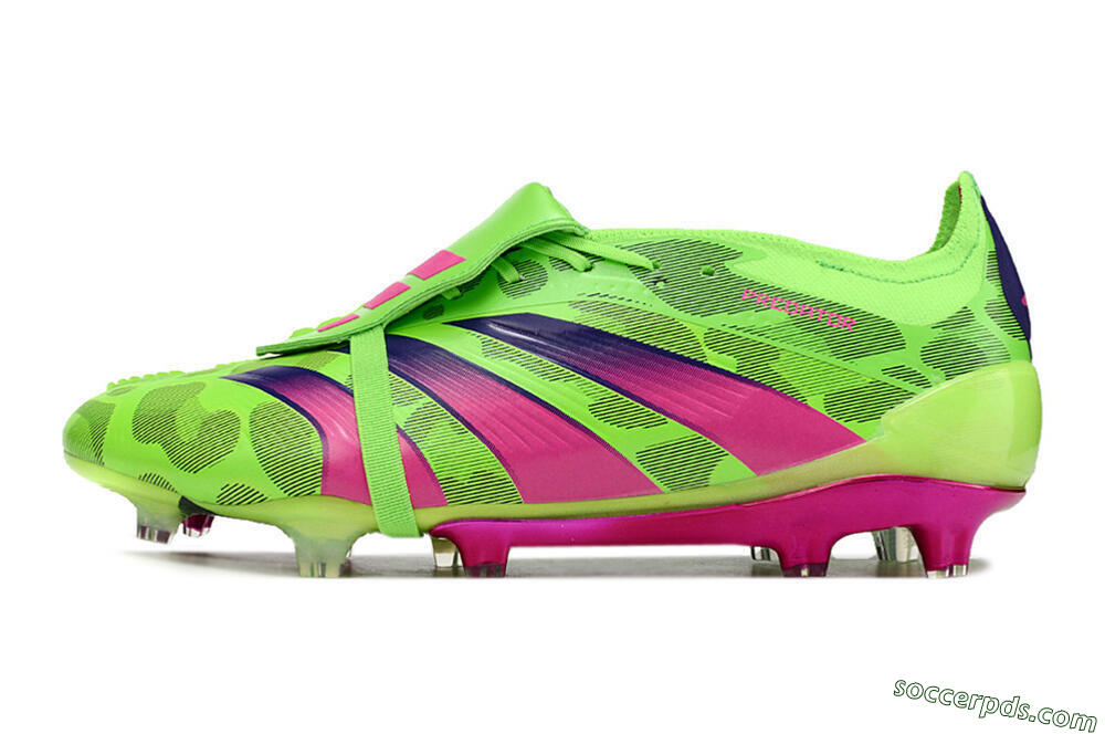Adidas Predator Elite Foldover Tongue FG Low-Tops Football Boots - Green/Pink/Purple/Yellow 2