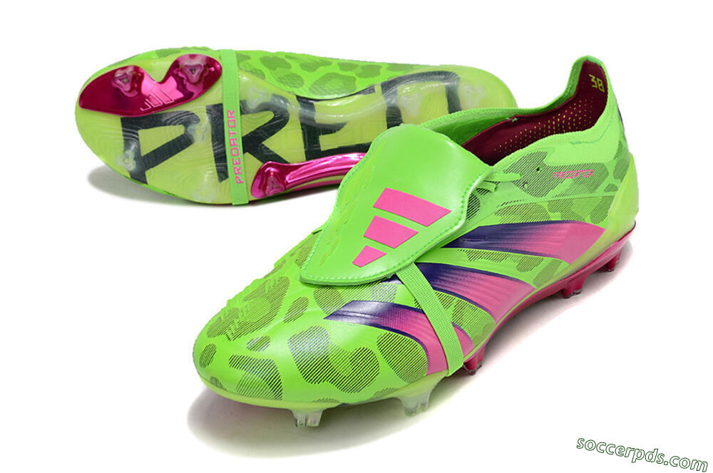 Adidas Predator Elite Foldover Tongue FG Low-Tops Football Boots - Green/Pink/Purple/Yellow 3