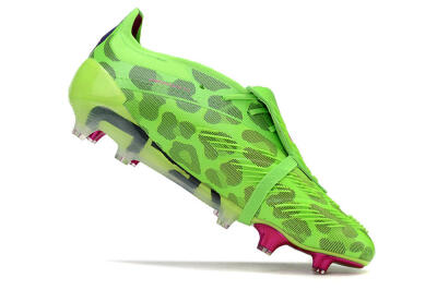 Adidas Predator Elite Foldover Tongue FG Low-Tops Football Boots - Green/Pink/Purple/Yellow