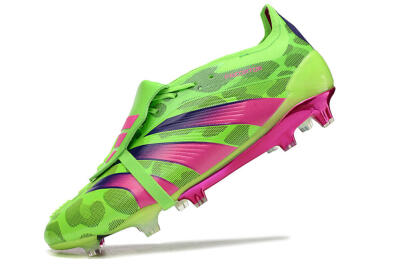 Adidas Predator Elite Foldover Tongue FG Low-Tops Football Boots - Green/Pink/Purple/Yellow