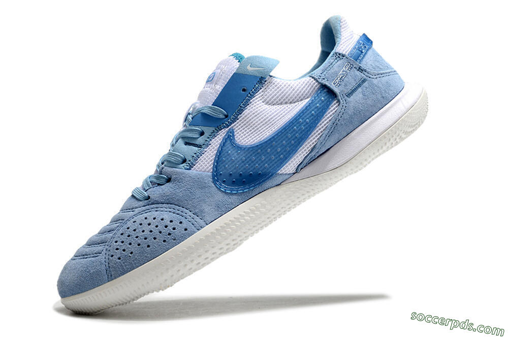 Nike Street Gato IC Low-Tops Football Shoes - Blue/White 5