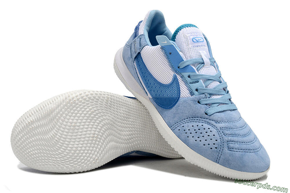 Nike Street Gato IC Low-Tops Football Shoes - Blue/White 3
