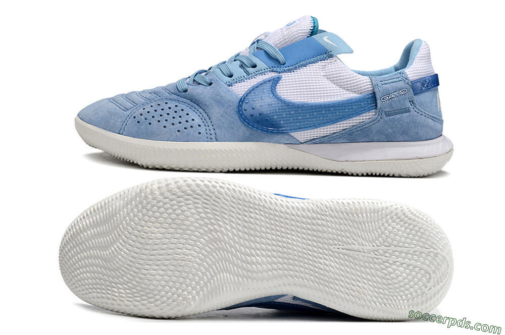 Nike Street Gato IC Low-Tops Football Shoes - Blue/White 0