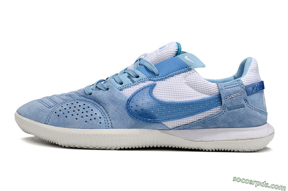 Nike Street Gato IC Low-Tops Football Shoes - Blue/White 2