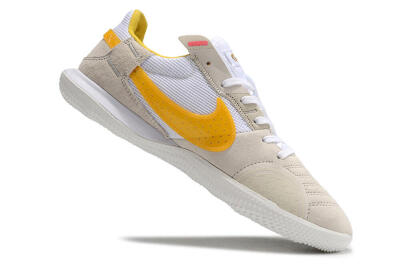 Nike Street Gato IC Low-Tops Football Shoes - Beige/Yellow/White