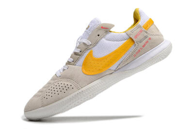 Nike Street Gato IC Low-Tops Football Shoes - Beige/Yellow/White