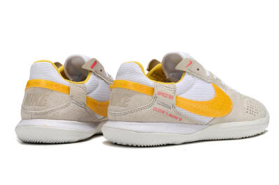 Nike Street Gato IC Low-Tops Football Shoes - Beige/Yellow/White