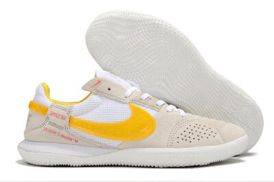 Nike Street Gato IC Low-Tops Football Shoes - Beige/Yellow/White