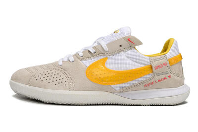 Nike Street Gato IC Low-Tops Football Shoes - Beige/Yellow/White