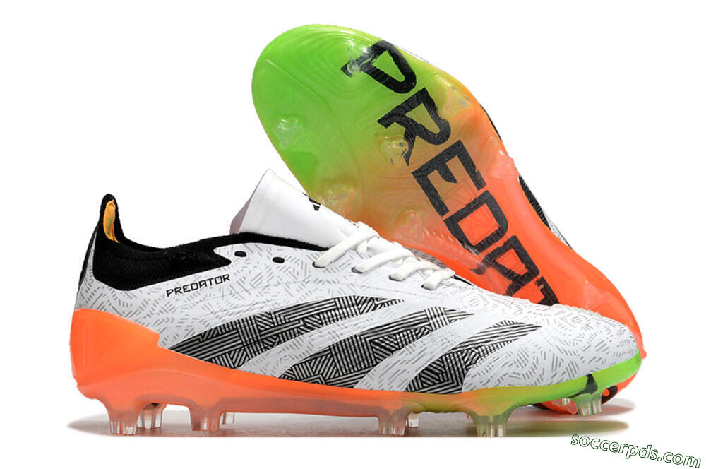 Adidas Predator Accuracy.1 FG Low-Tops Football Boots - White/Black/Orange 1