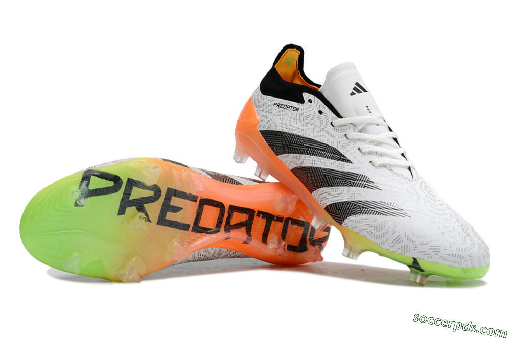 Adidas Predator Accuracy.1 FG Low-Tops Football Boots - White/Black/Orange 3