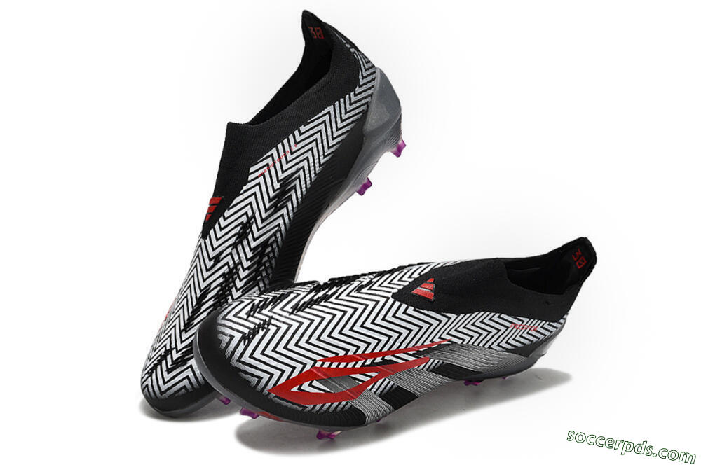 Adidas Predator Accuracy+ FG Low-Tops Football Boots - Grey/Black/Red 3