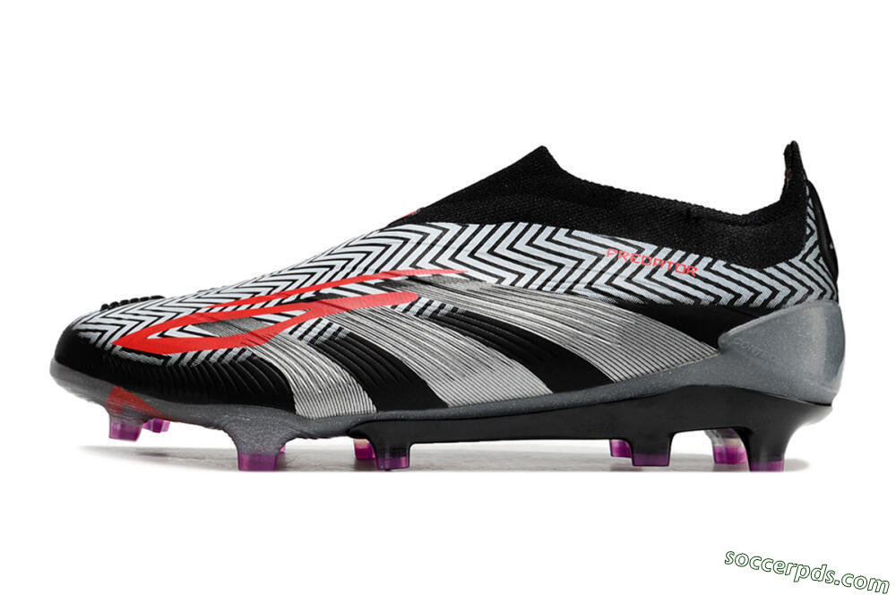 Adidas Predator Accuracy+ FG Low-Tops Football Boots - Grey/Black/Red 2
