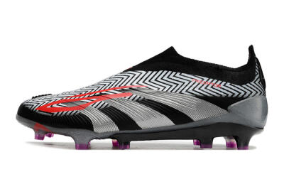 Adidas Predator Accuracy+ FG Low-Tops Football Boots - Grey/Black/Red