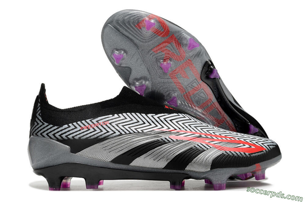 Adidas Predator Accuracy+ FG Low-Tops Football Boots - Grey/Black/Red 1
