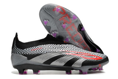 Adidas Predator Accuracy+ FG Low-Tops Football Boots - Grey/Black/Red