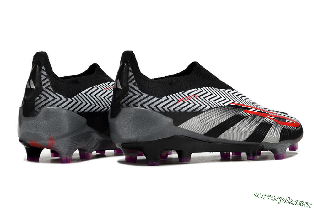 Adidas Predator Accuracy+ FG Low-Tops Football Boots - Grey/Black/Red 6