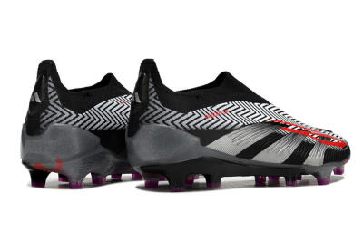 Adidas Predator Accuracy+ FG Low-Tops Football Boots - Grey/Black/Red