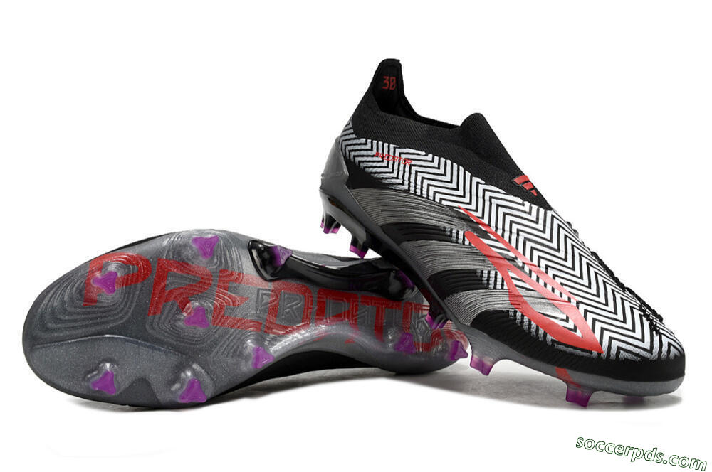 Adidas Predator Accuracy+ FG Low-Tops Football Boots - Grey/Black/Red 0