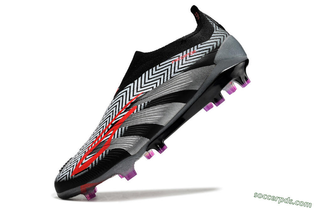 Adidas Predator Accuracy+ FG Low-Tops Football Boots - Grey/Black/Red 4
