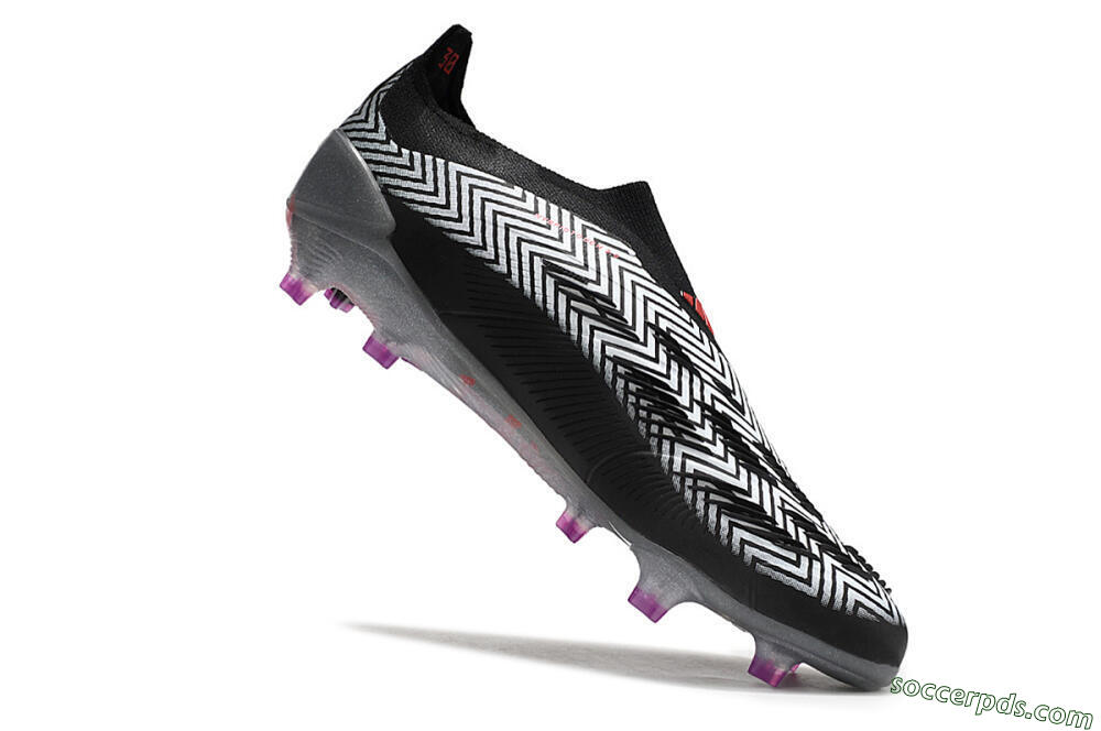 Adidas Predator Accuracy+ FG Low-Tops Football Boots - Grey/Black/Red 5