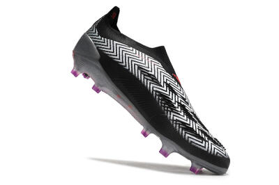 Adidas Predator Accuracy+ FG Low-Tops Football Boots - Grey/Black/Red