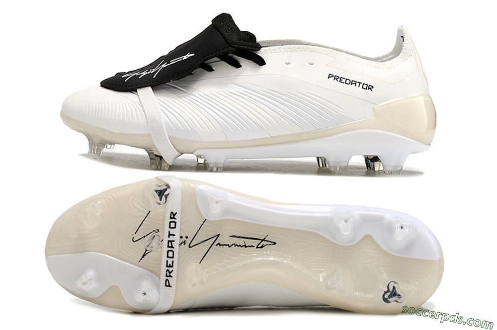 Adidas Predator Elite Foldover Tongue FG Low-Tops Football Boots - Beige/Black/White 0