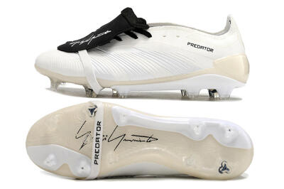 Adidas Predator Elite Foldover Tongue FG Low-Tops Football Boots - Beige/Black/White