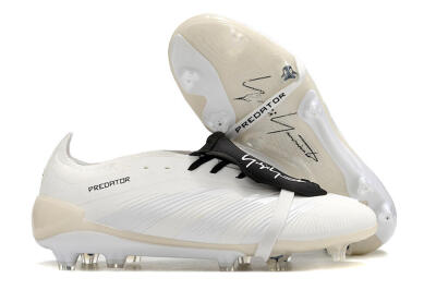 Adidas Predator Elite Foldover Tongue FG Low-Tops Football Boots - Beige/Black/White
