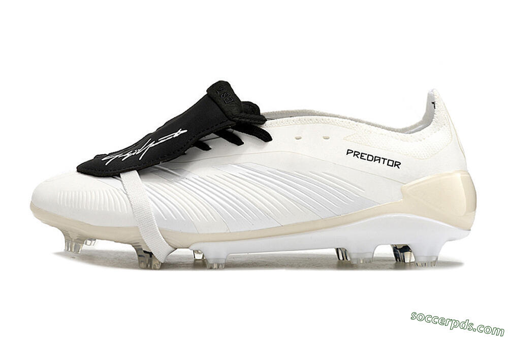 Adidas Predator Elite Foldover Tongue FG Low-Tops Football Boots - Beige/Black/White 2