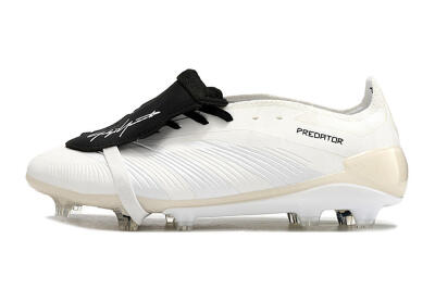 Adidas Predator Elite Foldover Tongue FG Low-Tops Football Boots - Beige/Black/White