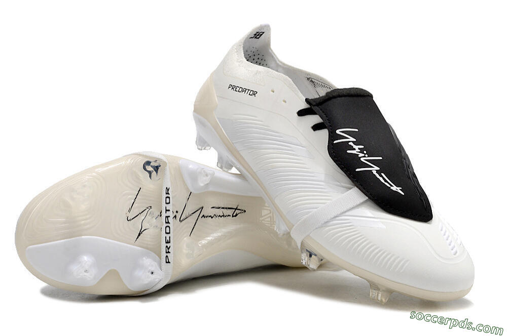 Adidas Predator Elite Foldover Tongue FG Low-Tops Football Boots - Beige/Black/White 3