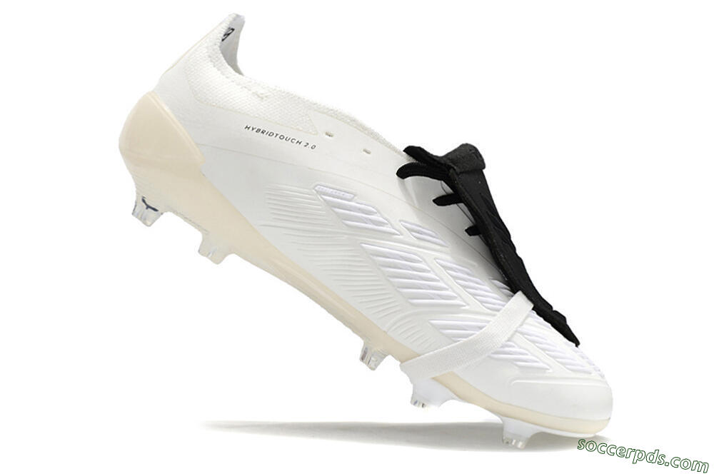 Adidas Predator Elite Foldover Tongue FG Low-Tops Football Boots - Beige/Black/White 4