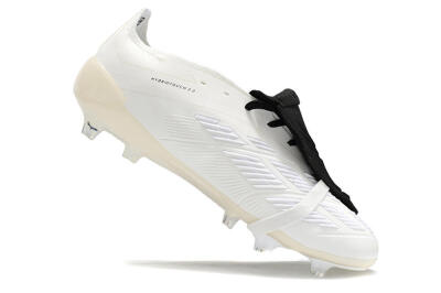 Adidas Predator Elite Foldover Tongue FG Low-Tops Football Boots - Beige/Black/White