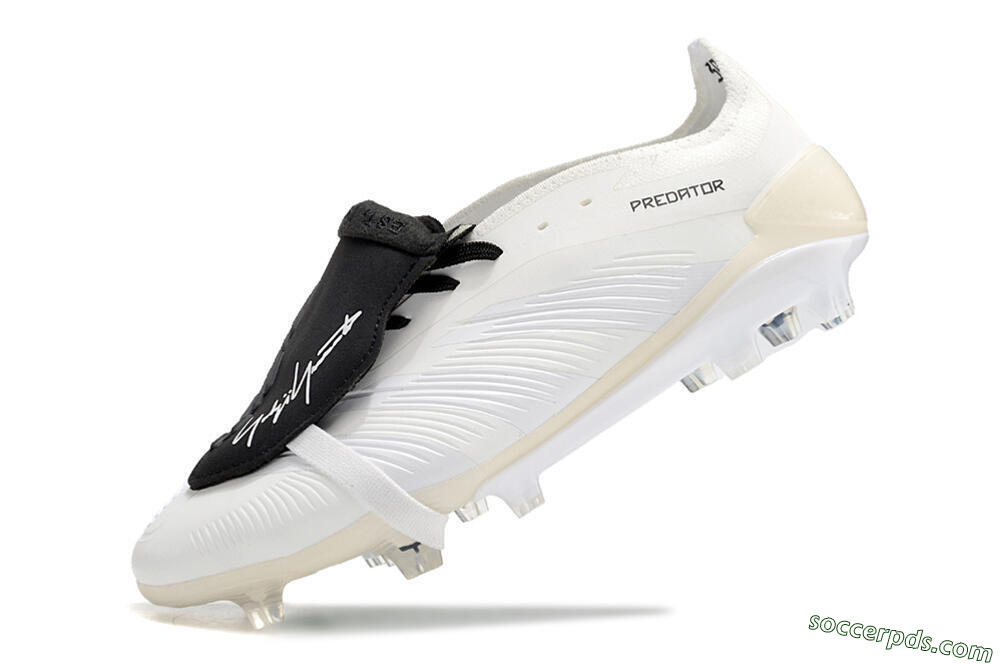 Adidas Predator Elite Foldover Tongue FG Low-Tops Football Boots - Beige/Black/White 5