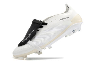 Adidas Predator Elite Foldover Tongue FG Low-Tops Football Boots - Beige/Black/White