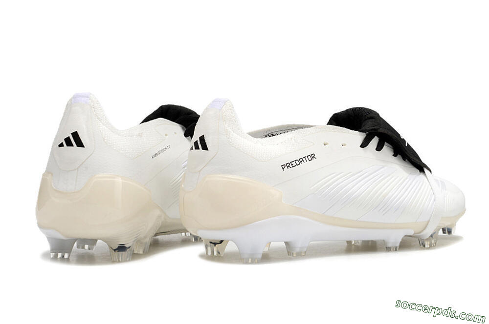Adidas Predator Elite Foldover Tongue FG Low-Tops Football Boots - Beige/Black/White 6