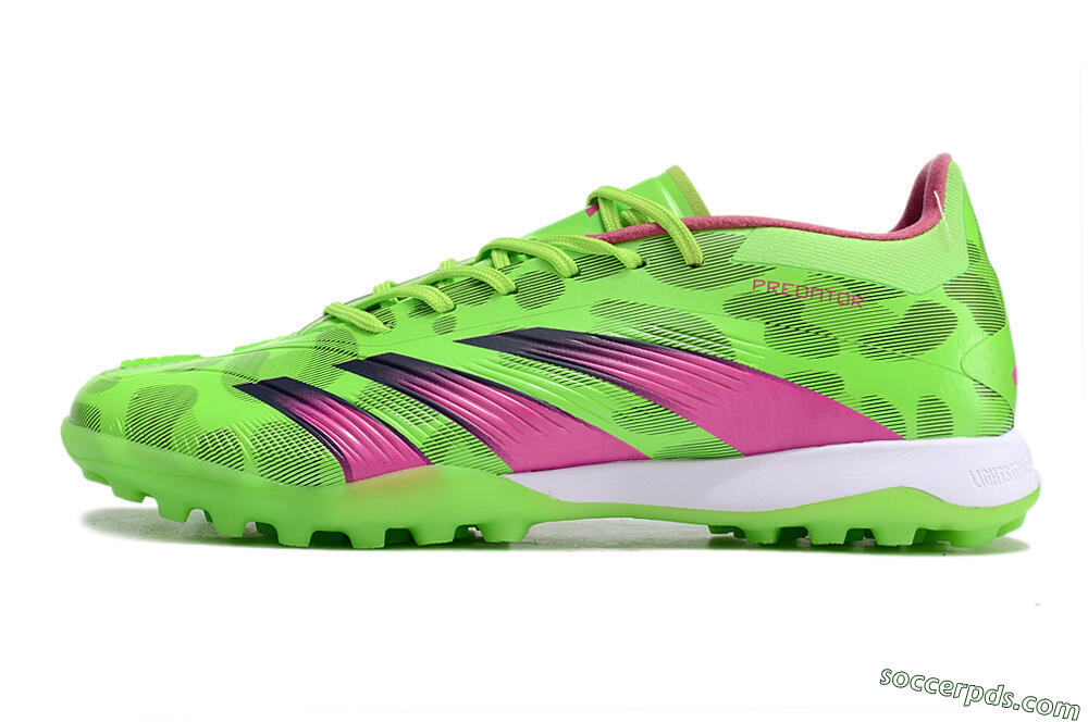 Adidas Predator Elite TF Low-Tops Football Shoes - Green/Purple/Pink 2