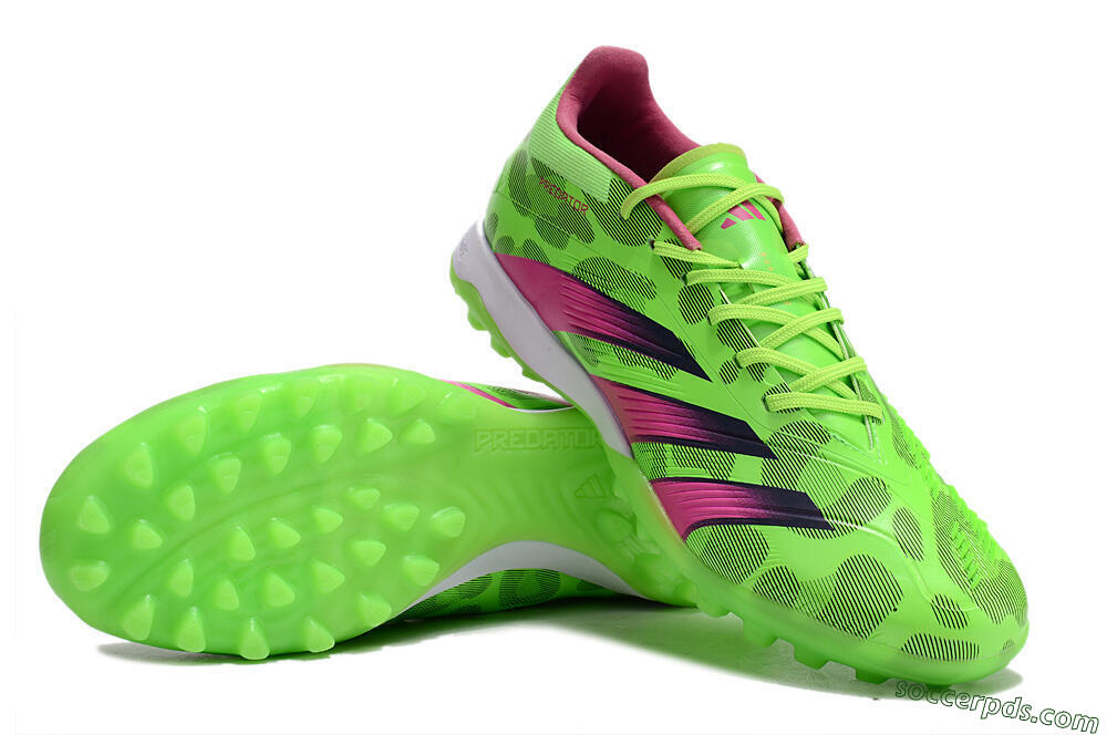 Adidas Predator Elite TF Low-Tops Football Shoes - Green/Purple/Pink 3