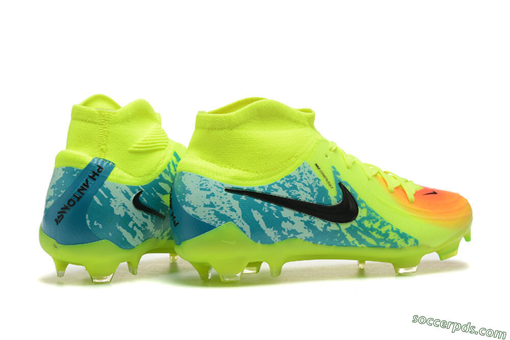 Nike Phantom Luna Elite NU FG High-Tops Football Boots - Yellow/Orange/Black 9