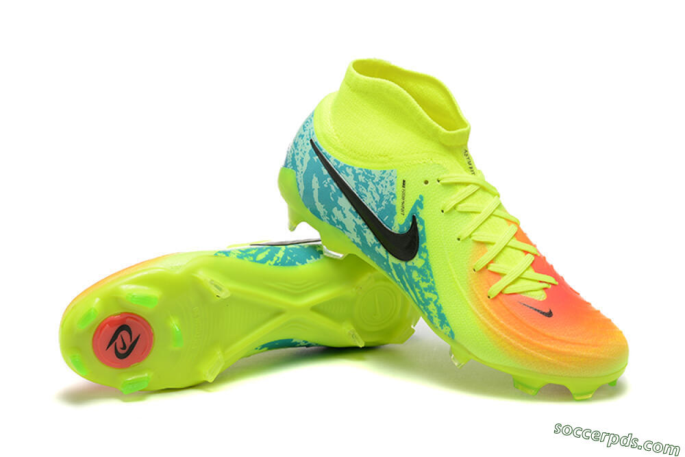 Nike Phantom Luna Elite NU FG High-Tops Football Boots - Yellow/Orange/Black 4
