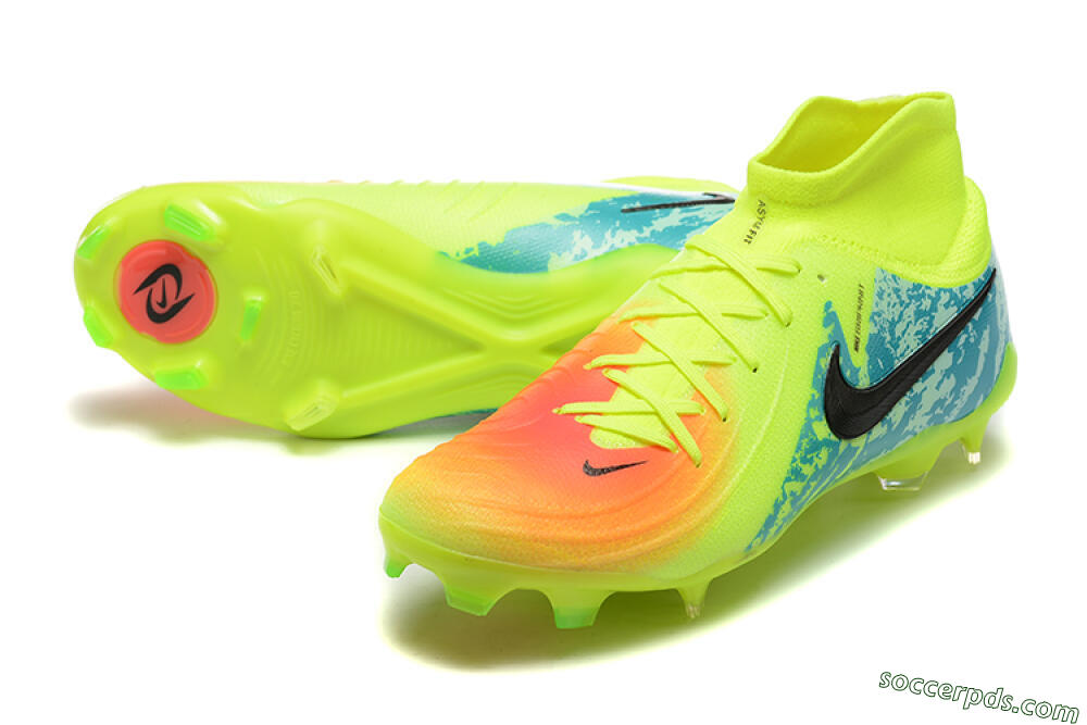 Nike Phantom Luna Elite NU FG High-Tops Football Boots - Yellow/Orange/Black 3