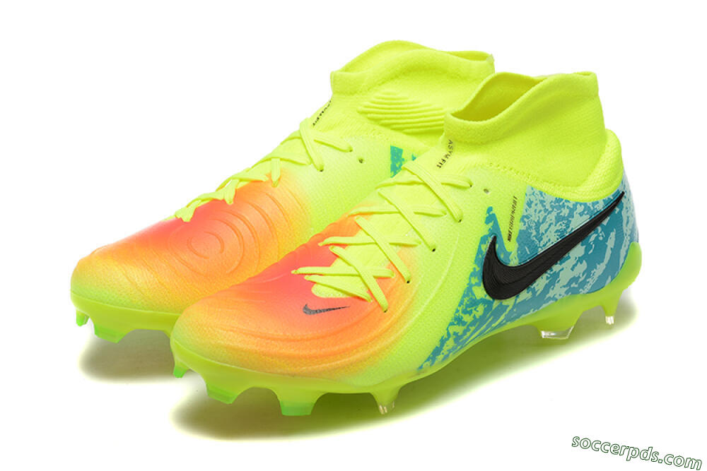 Nike Phantom Luna Elite NU FG High-Tops Football Boots - Yellow/Orange/Black 5
