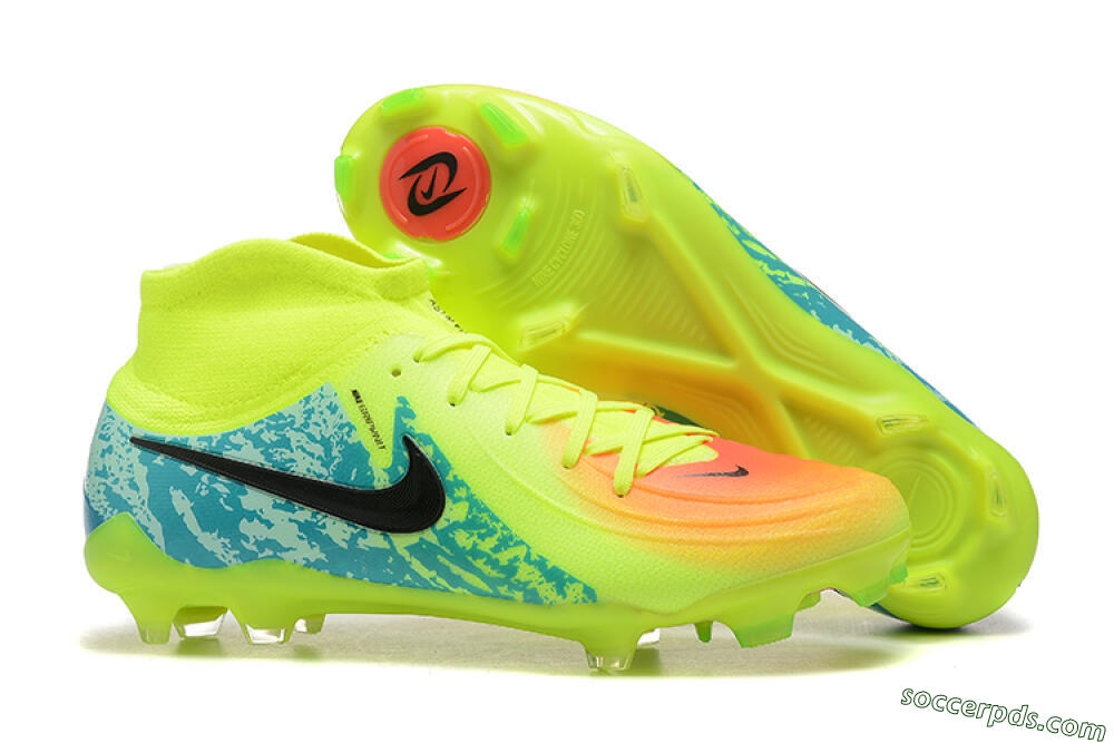 Nike Phantom Luna Elite NU FG High-Tops Football Boots - Yellow/Orange/Black 1
