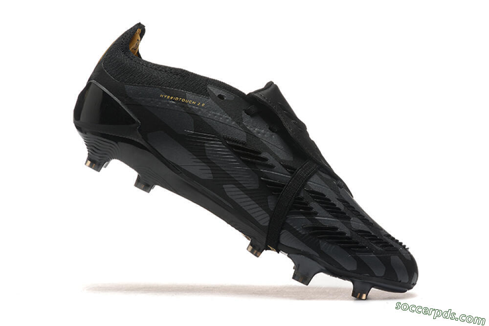 Adidas Predator Elite Foldover Tongue FG Low-Tops Football Boots - Black/Gold 8