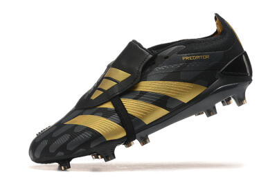 Adidas Predator Elite Foldover Tongue FG Low-Tops Football Boots - Black/Gold