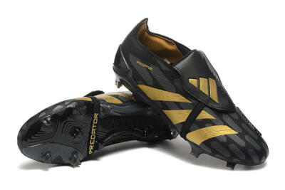 Adidas Predator Elite Foldover Tongue FG Low-Tops Football Boots - Black/Gold